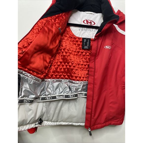 Women's Marker Evolution Red Ski Snowboard Jacket Thinsulate Insulated Sz 8 - Picture 5 of 16